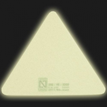 Sinal triangular fotoluminescente para pisos040