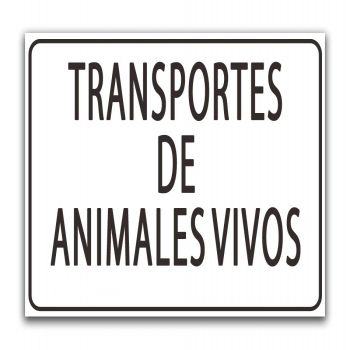 Sinal de transporte de animais vivos
