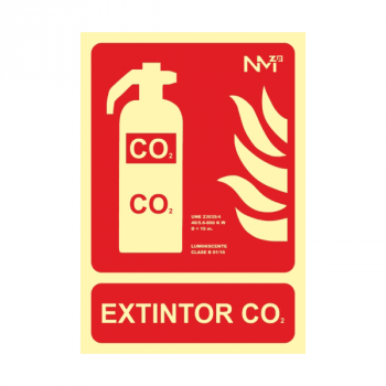 Señal Extintor CO2 Clase A 21x30cm079