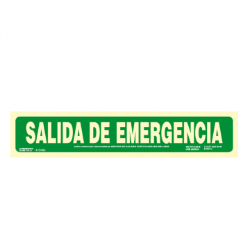 Sinal Saída de Emergência Classe A 105x520mm086