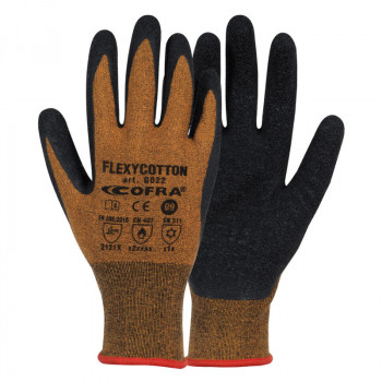 Guante anticorte flexible con protección térmica FLEXYCOTTON.