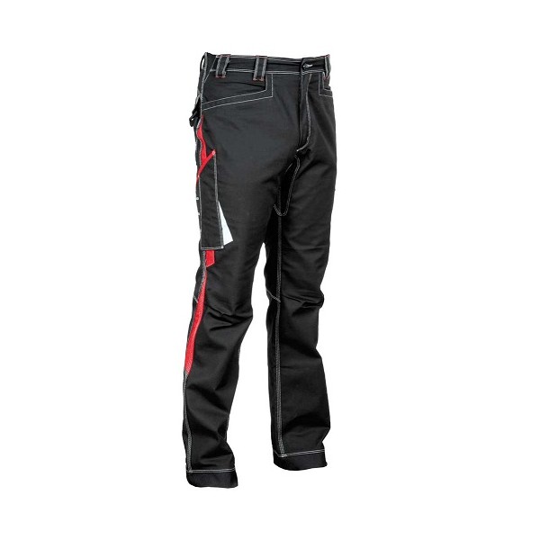 Pantalones resistentes a la abrasión marca Cofra. cuentan con triple costura y un diseño acabado en tres tonos.