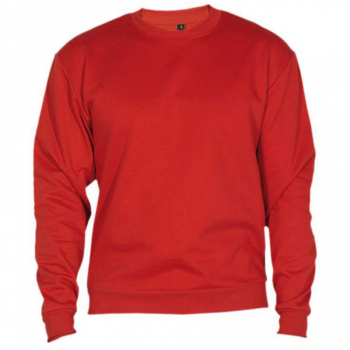 Sudadera de trabajo con cuello redondo fabricada en poliéster y un alto contenido en algodón (70%).