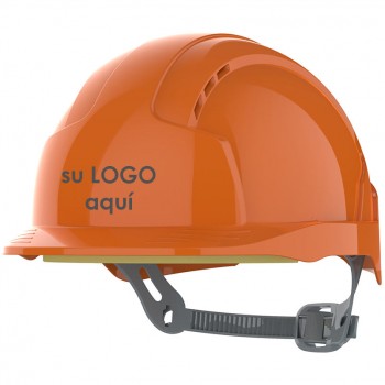 Casco JSP EVOLite naranja con logo