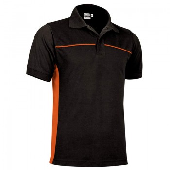 Polo Valento Thunder negro y naranja