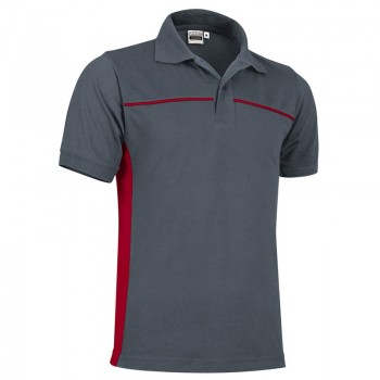 Polo Valento Thunder gris y rojo