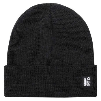 Gorro negro de invierno reciclado