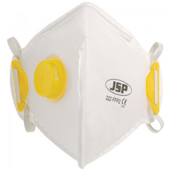 Máscara JSP Fold Flat Mask FFP2 com válvula (caixa 10 unidades)