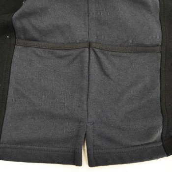Polo manga corta bicolor negro/gris374