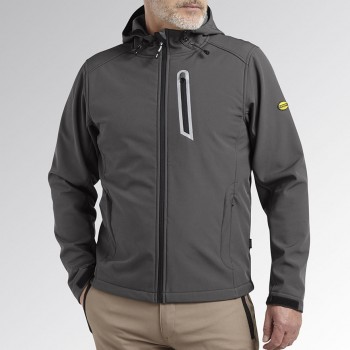 Softshell Diadora Sail con capucha gris