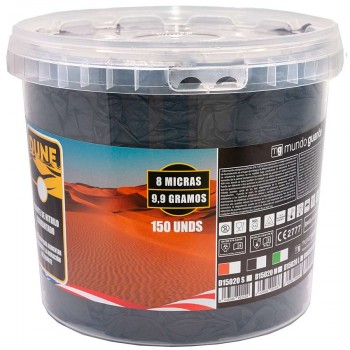 Cubo 150uds guante nitrilo negro diamantado