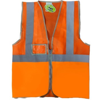 Chaleco de malla color naranja alta visibilidad