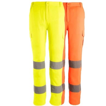 Pantalón alta visibilidad disponible en color amarillo y naranja