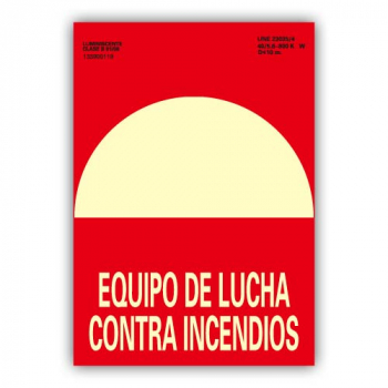 Sinal "Equipo de Combate Contra Incêndios" 21x30cm78