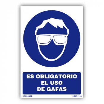 Señal "Es Obligatorio el Uso de Gafas"94