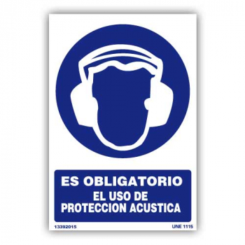 Señal "Obligatorio el Uso de Protección Acústica"03