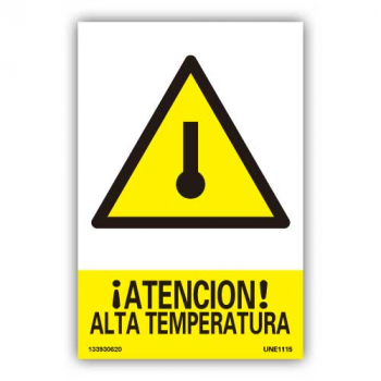 Señal "Atención Alta Temperatura"