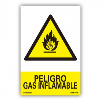 Señal "Peligro Gas Inflamable"39