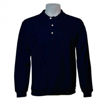 Sudadera de felpa lisa con cuello tipo polo76