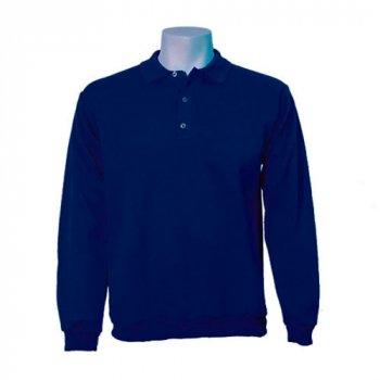 Sudadera de felpa lisa con cuello tipo polo78