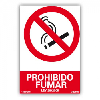 Placa "Prohibido Fumar"