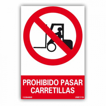 Placa "Prohibido Pasar Carretillas"84