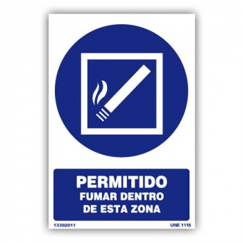 Placa "Permitido Fumar..."
