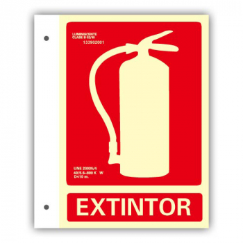Bandeira PVC Texto "Extintor" 21x30cm