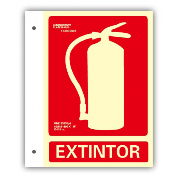 Banderola PVC Texto "Extintor" 21x30cm