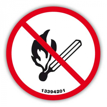 Señal Adhesiva "Prohibido Encender Fuego"84