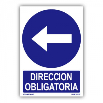 Señal "Dirección Obligatoria" Izquierda