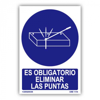 Señal "Es Obligatorio Eliminar las Puntas"