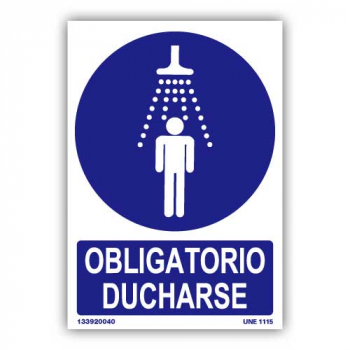 Señal "Obligatorio Ducharse"44