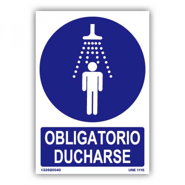 Señal "Obligatorio Ducharse"