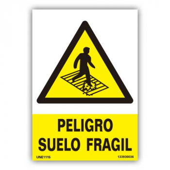 Sinal "Perigo: Piso Frágil"