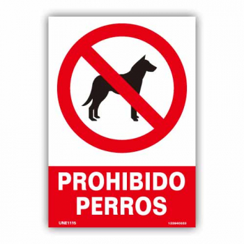 Señal "Prohibido Perros"58