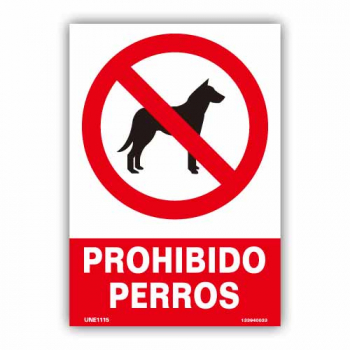 Señal "Prohibido Perros"