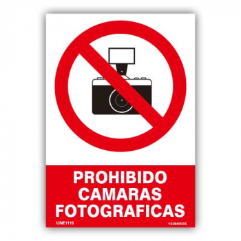 Sinal "Proibido Câmeras Fotográficas"