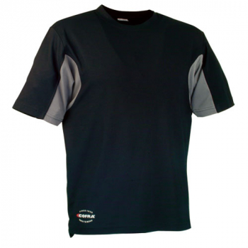 Camiseta de trabajo Cofra Caribbean 100% Cooldry negra/gris