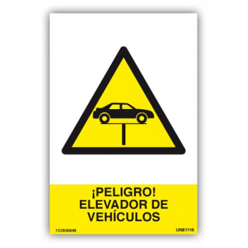 Sinal Perigo Elevador de Veículos83