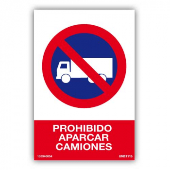 Señal Prohibido Aparcar Camiones93