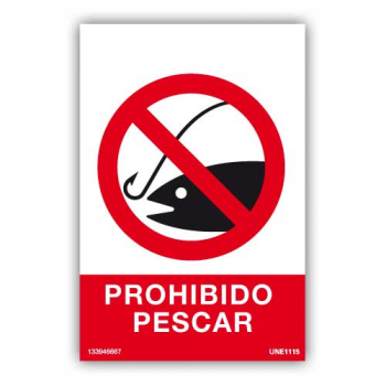 Señal Prohibido Pescar