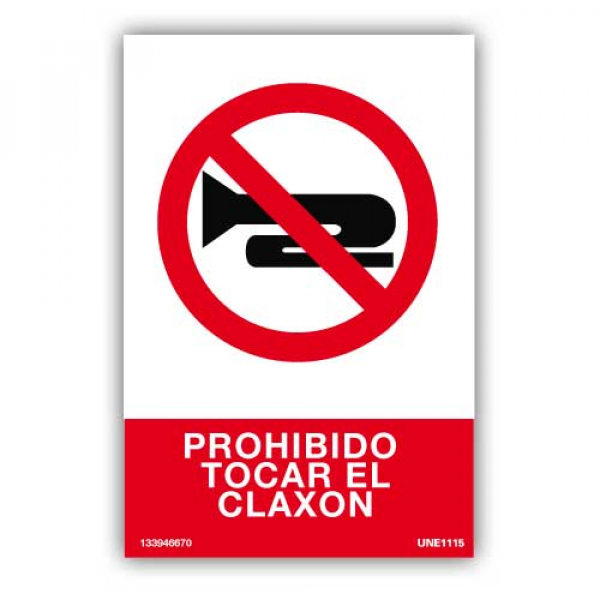 Señal Prohibido Tocar El Claxon